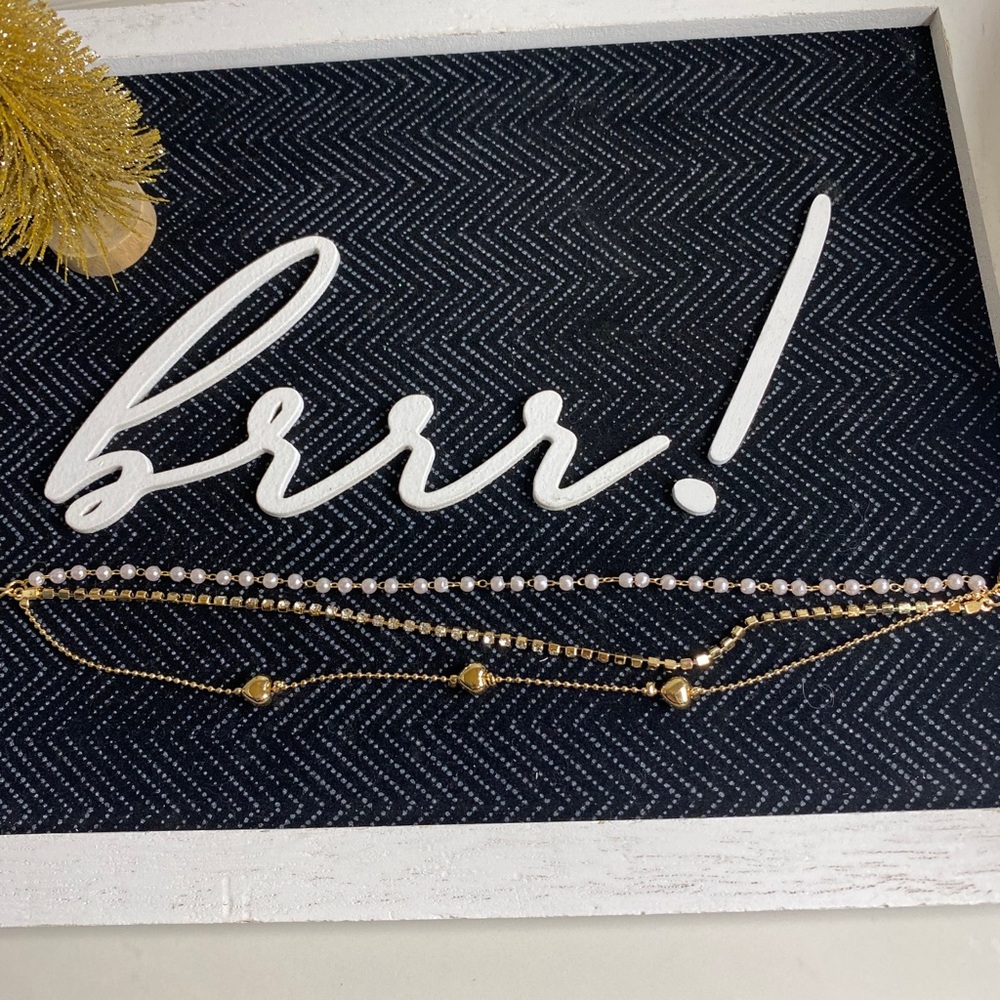 Gold tone anklet. - Picture 3 of 5